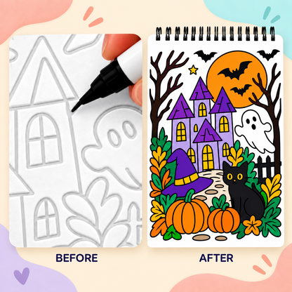 🥳2026 HOT SALE🥳💞50K+ SOLD! 🥚✨ 50% OFF 🌿Trace-By-Groove Guided Flow Art Coloring Pad with Double-Sided Markers 🎨