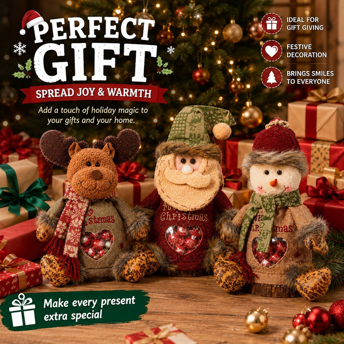 🔥🎅Christmas gift bags with zipper closure🎁