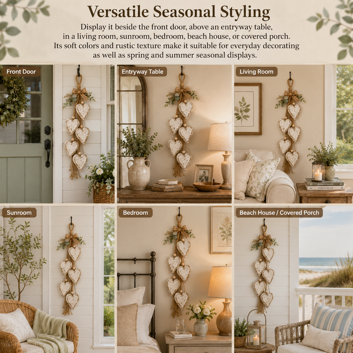 🔥49% Off Last Day 🤎 Hanging Heart Wall Decor