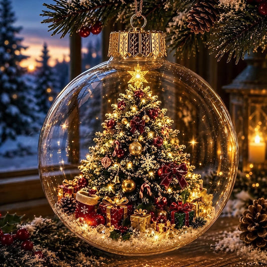 🔥Glowing Christmas Diorama Ornament🎄