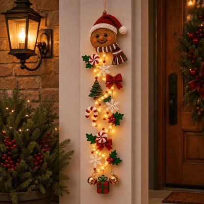 ⏳ Last Day 49% OFF – 🎄Glowing Christmas Door Hanger | 6 Festive Light Designs✨