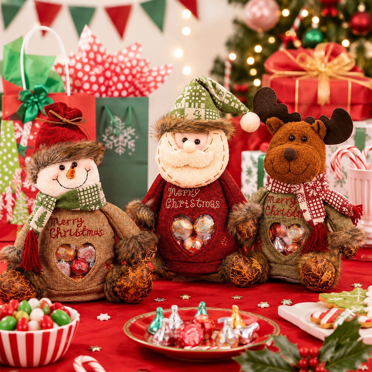 🔥🎅Christmas gift bags with zipper closure🎁