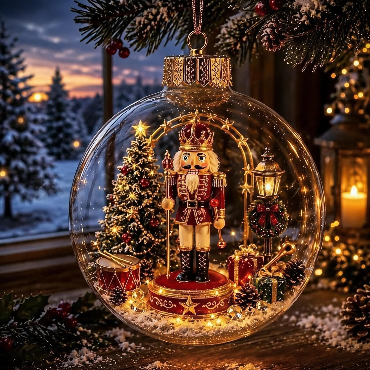 🔥Glowing Christmas Diorama Ornament🎄