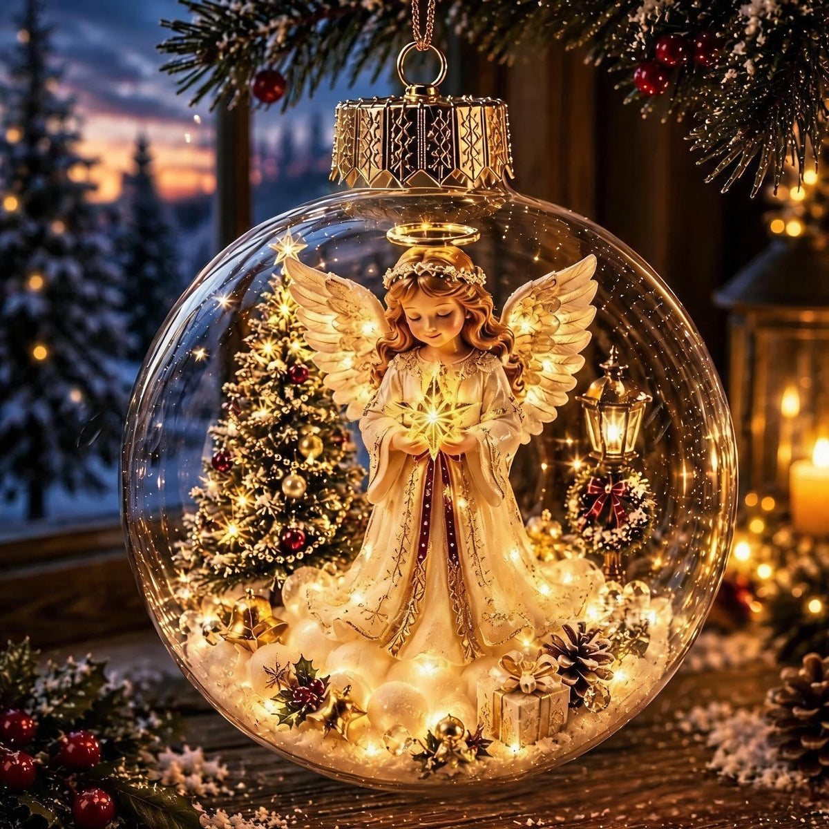 🔥Glowing Christmas Diorama Ornament🎄