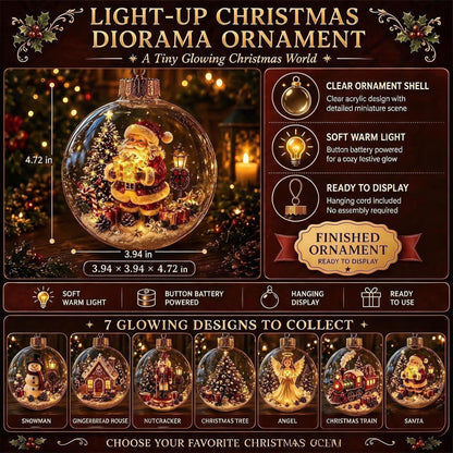 🔥Glowing Christmas Diorama Ornament🎄