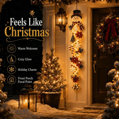 ⏳ Last Day 49% OFF – 🎄Glowing Christmas Door Hanger | 6 Festive Light Designs✨