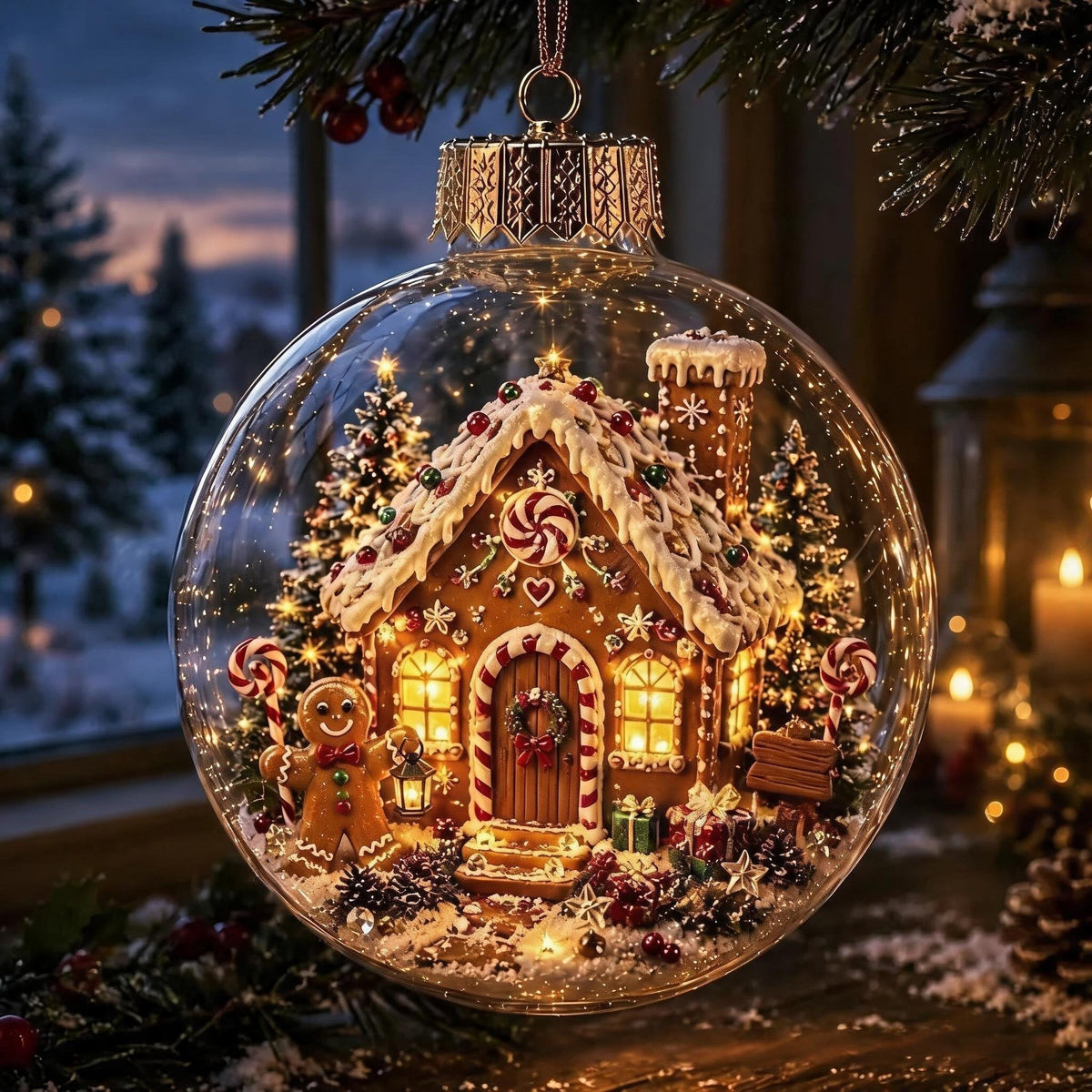 🔥Glowing Christmas Diorama Ornament🎄