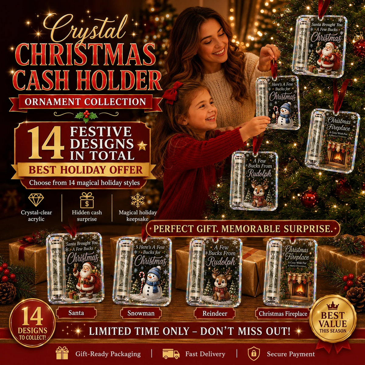 🔥Christmas Cash Gift Ornament- Make Cash Feel Like A Real Christmas Gift💵