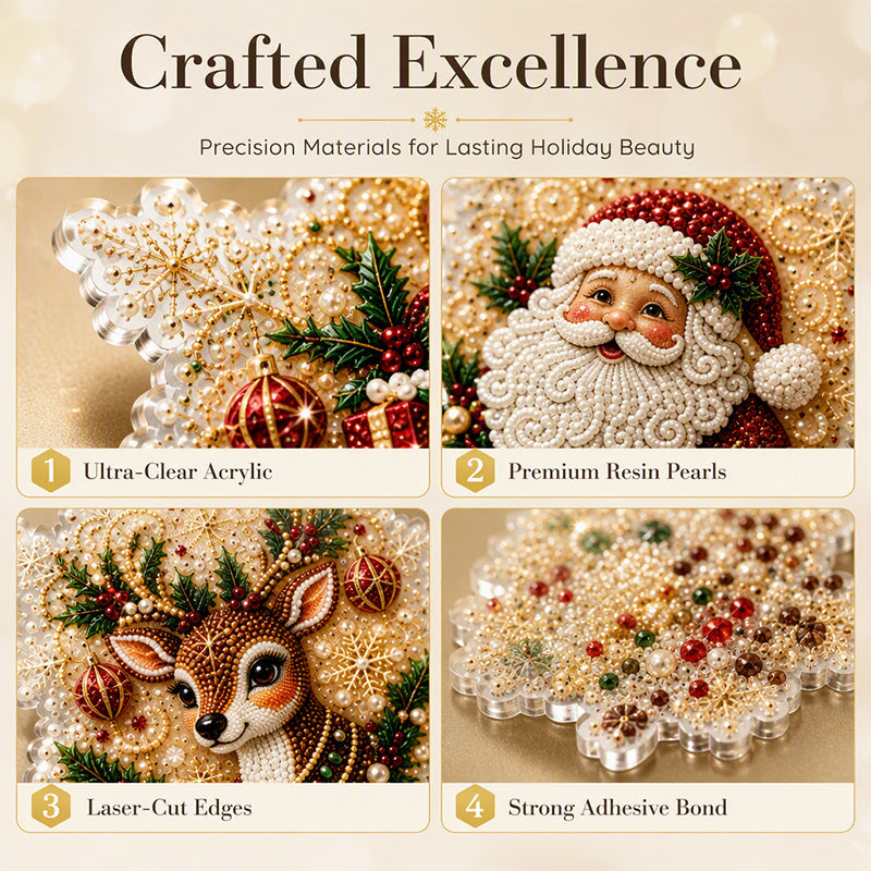 🎄 DIY Diamond Ornament Set | Festive Craft Fun