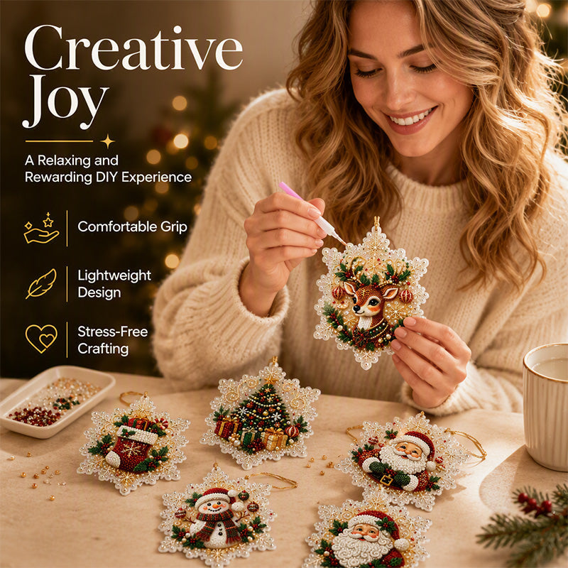 🎄 DIY Diamond Ornament Set | Festive Craft Fun